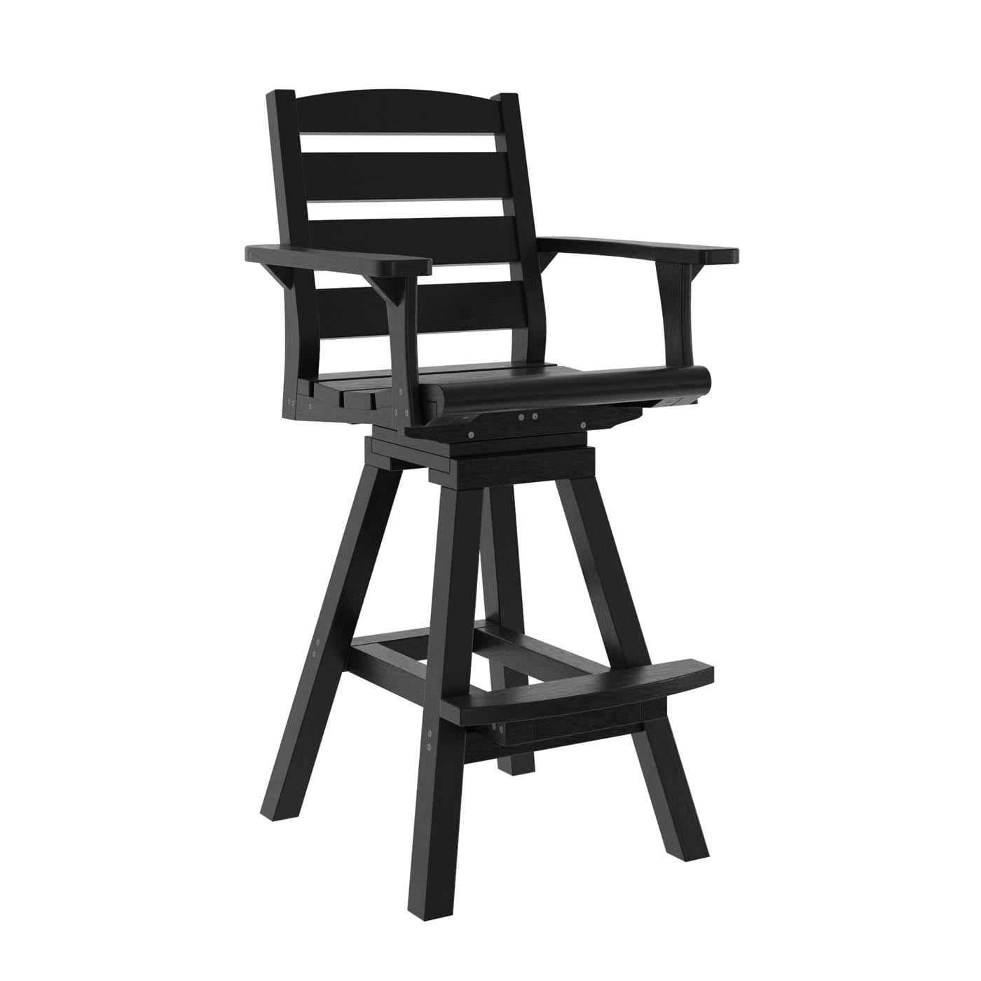 CRP Chair Napa Swivel Pub Arm Chair: Black