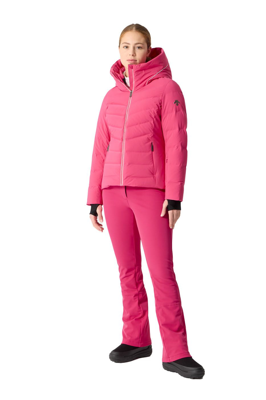 Descente Jacket Women's Pink & White Down Jacket