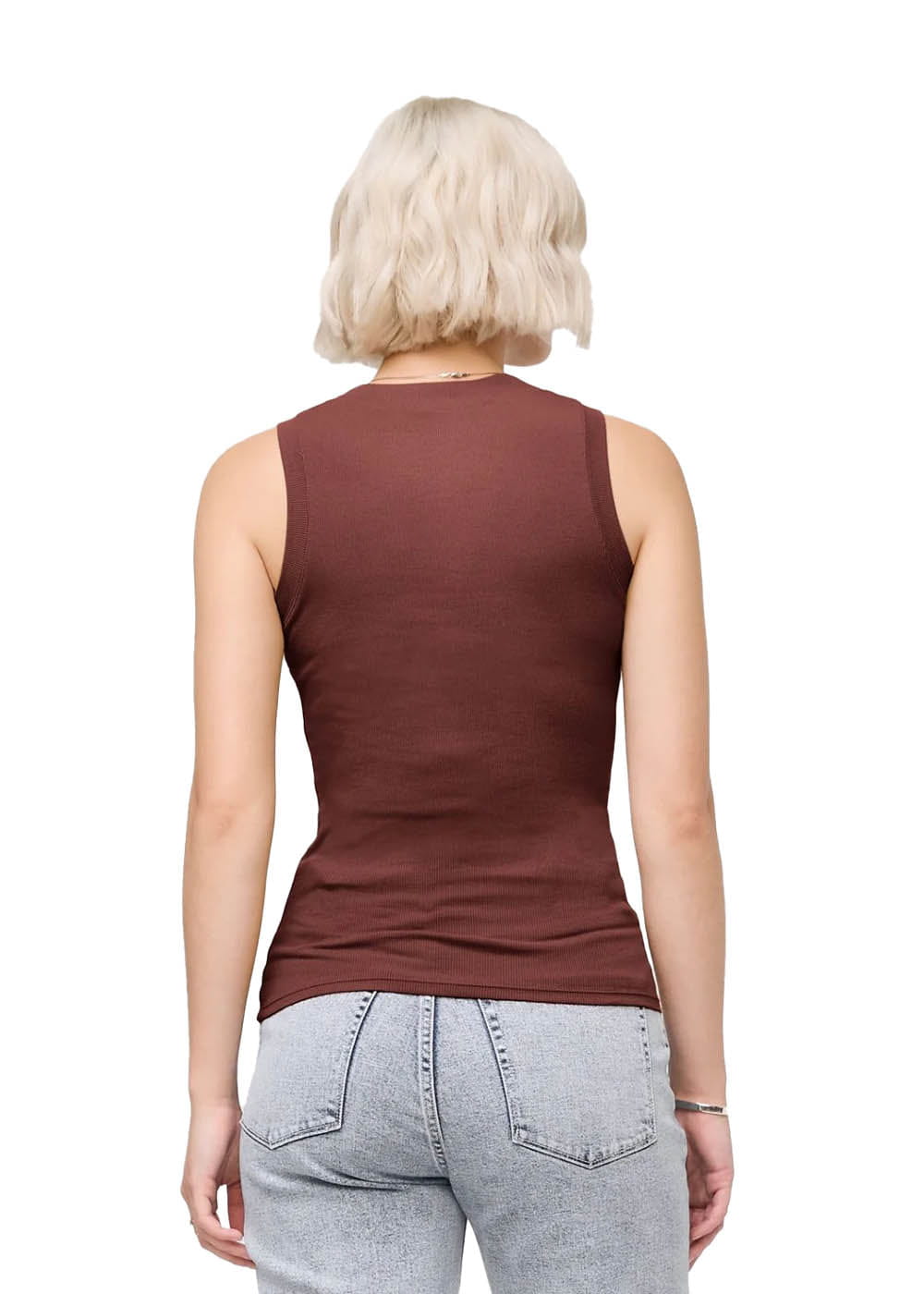 Women's Ribbed Pima High Neck Tank DUER