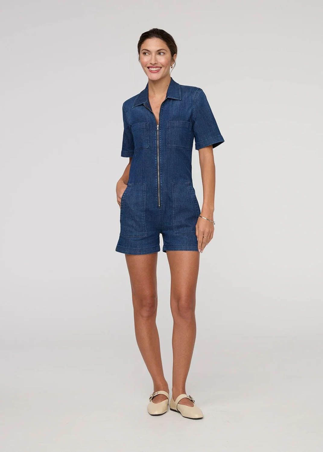 Women's Performance Denim Lite Romper DUER