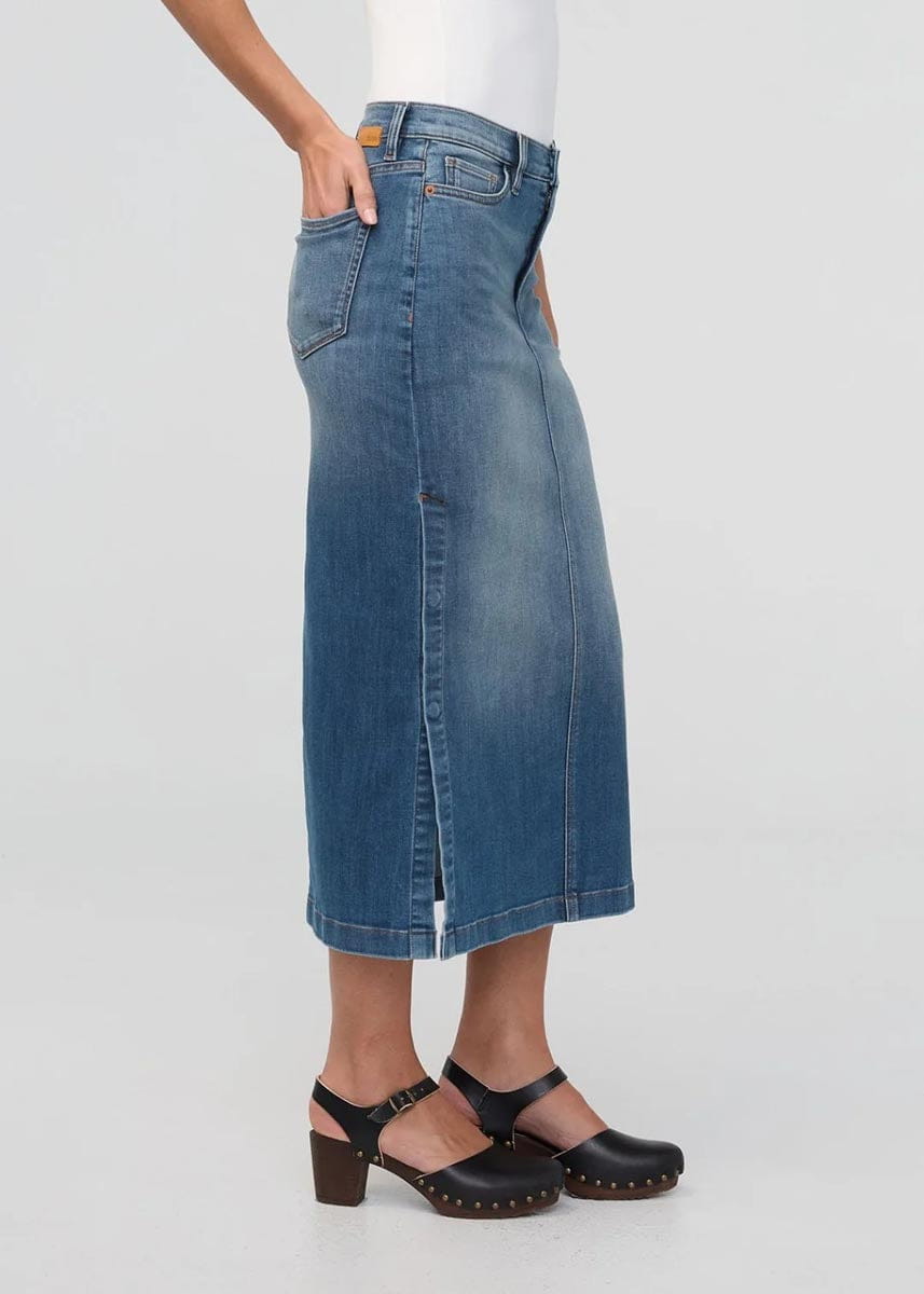 DUER Skirt Women's Performance Denim Slit Skirt
