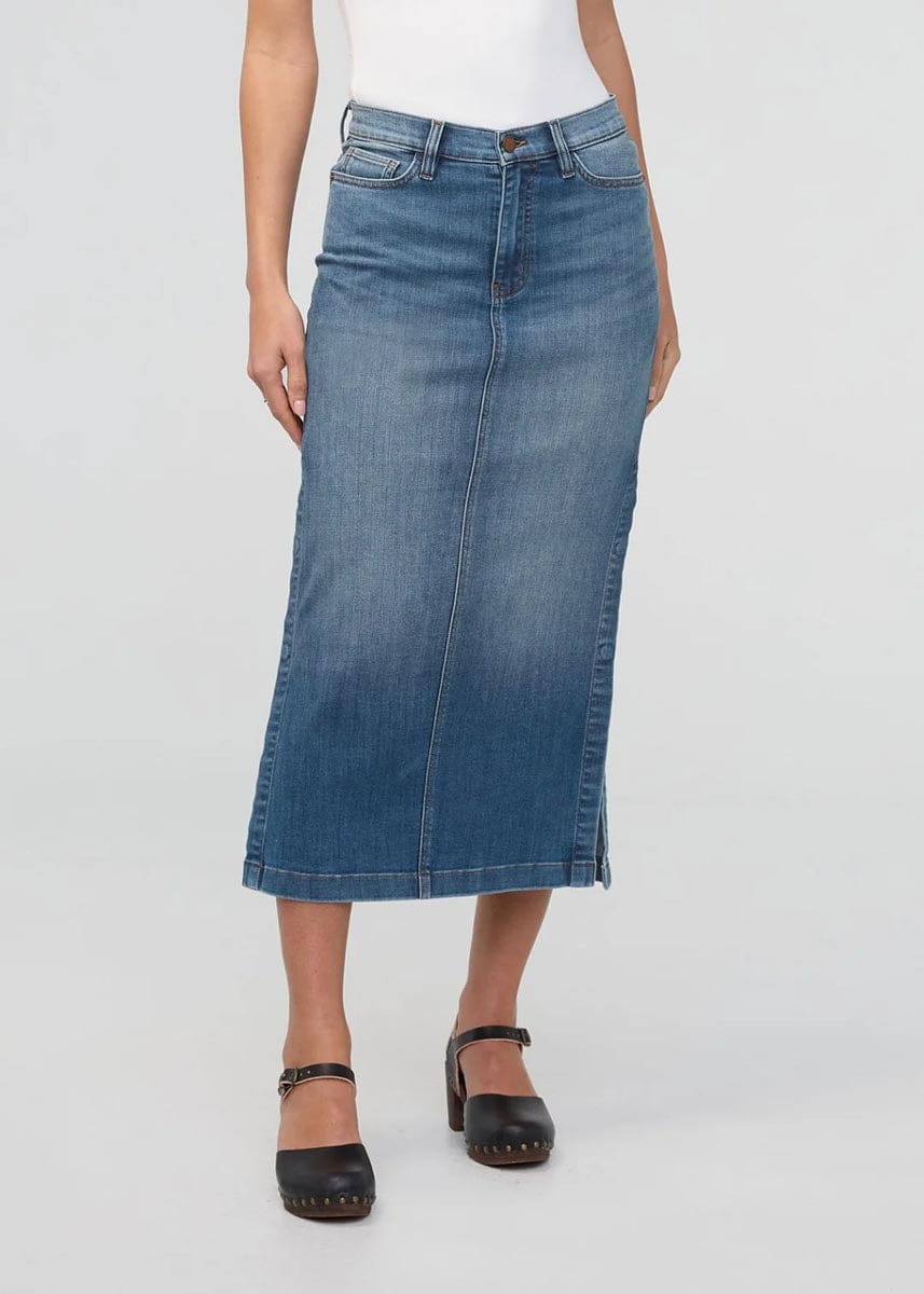 DUER Skirt Women's Performance Denim Slit Skirt
