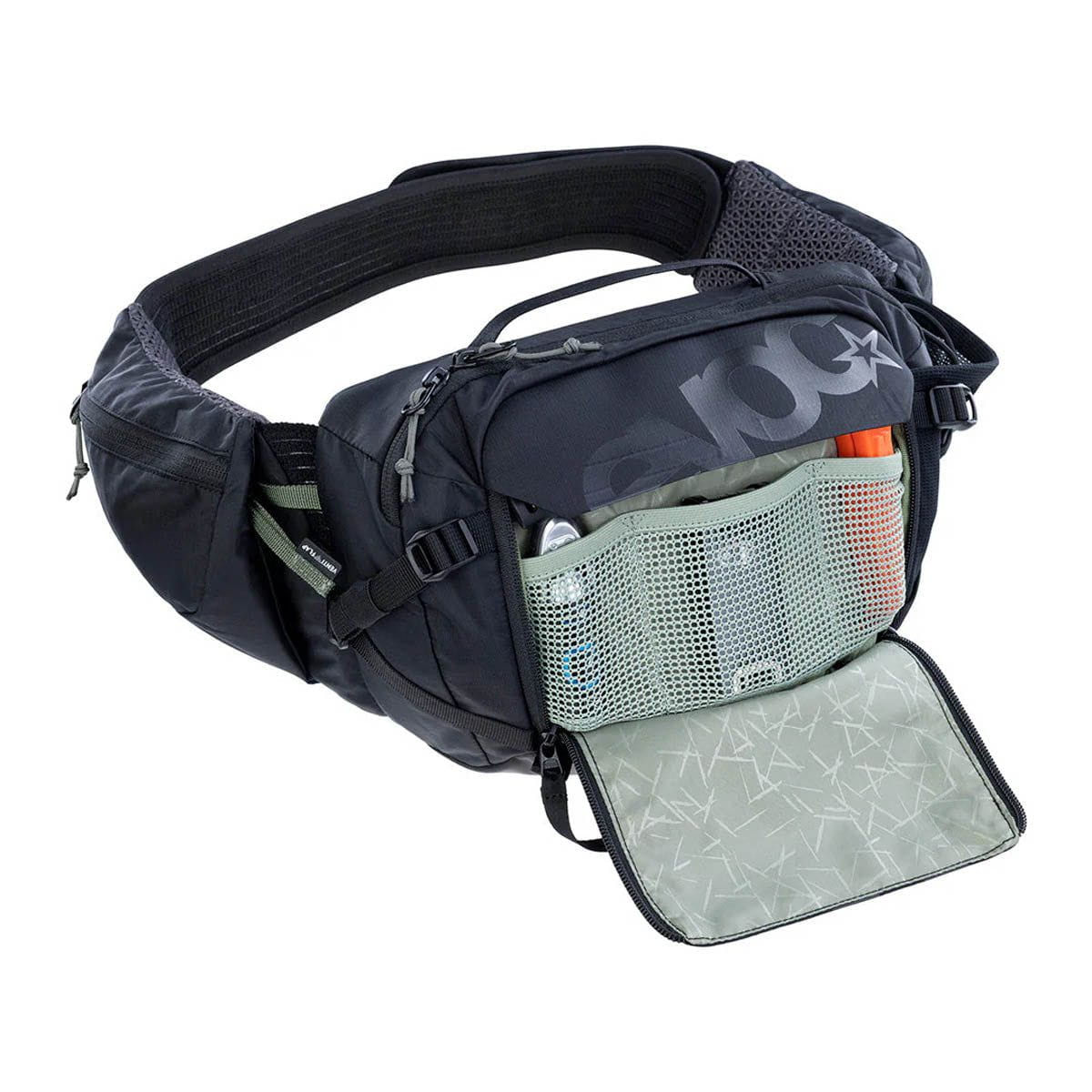 EVOC, Hip Pack Pro 3 +1.5L Bladder, Hip Pack, 3L, Included (1.5L), Dusty Pink/Carbon Grey EVOC