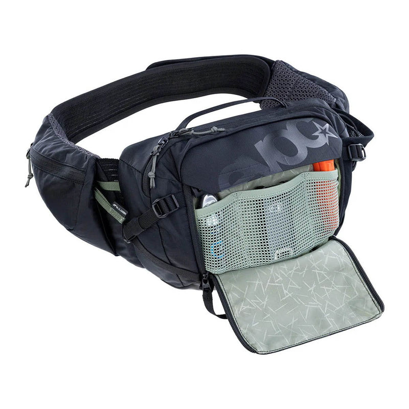 EVOC, Hip Pack Pro 3 +1.5L Bladder, Hip Pack, 3L, Included (1.5L), Dusty Pink/Carbon Grey EVOC