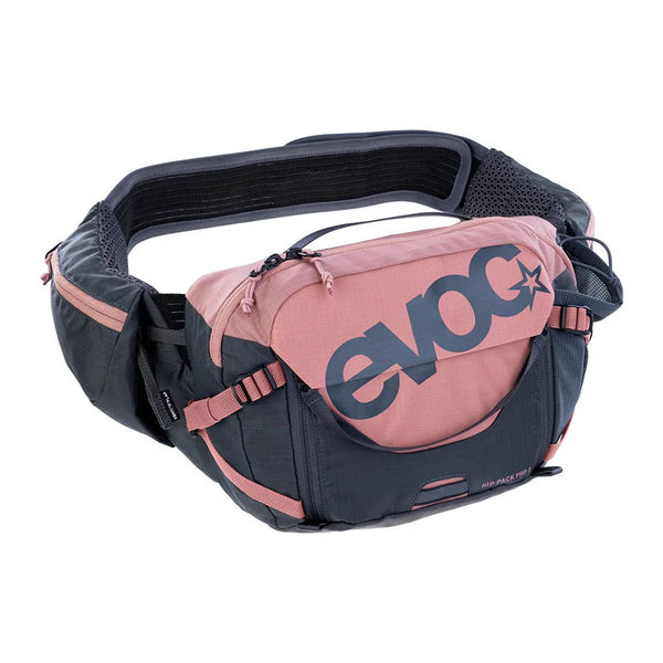 EVOC, Hip Pack Pro 3 +1.5L Bladder, Hip Pack, 3L, Included (1.5L), Dusty Pink/Carbon Grey EVOC