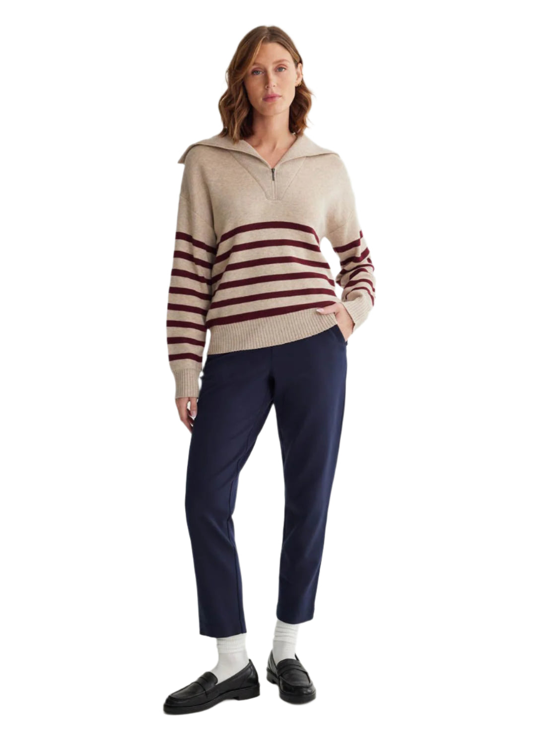 Women's Zina 1/4  Zip Sweater FIG