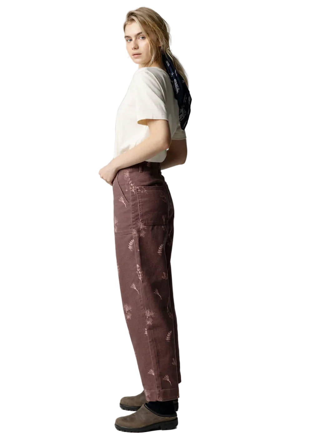 Finisterre Pants Women's Floral Marine Yarrel Printed Trouser