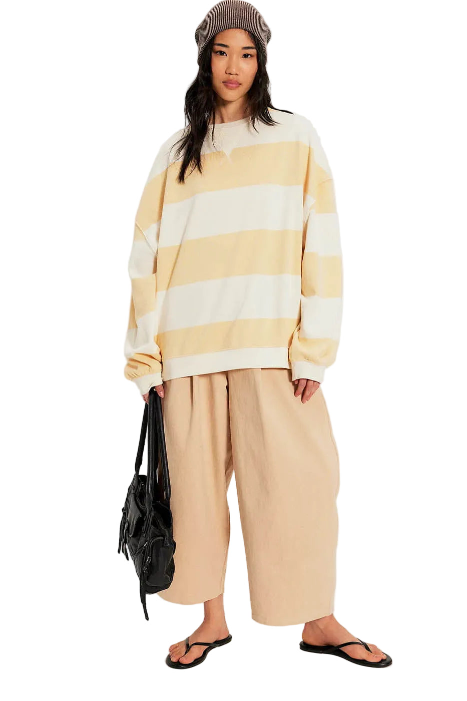 Free People CLOTHING - Women - Apparel - Top Free People *26S* Classic Stripe Crew Wide