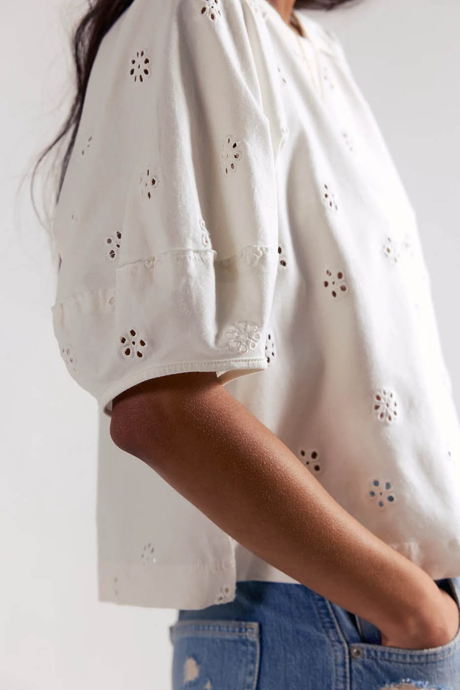 Free People CLOTHING - Women - Apparel - Top Free People *26S* Jessie Eyelet Tee