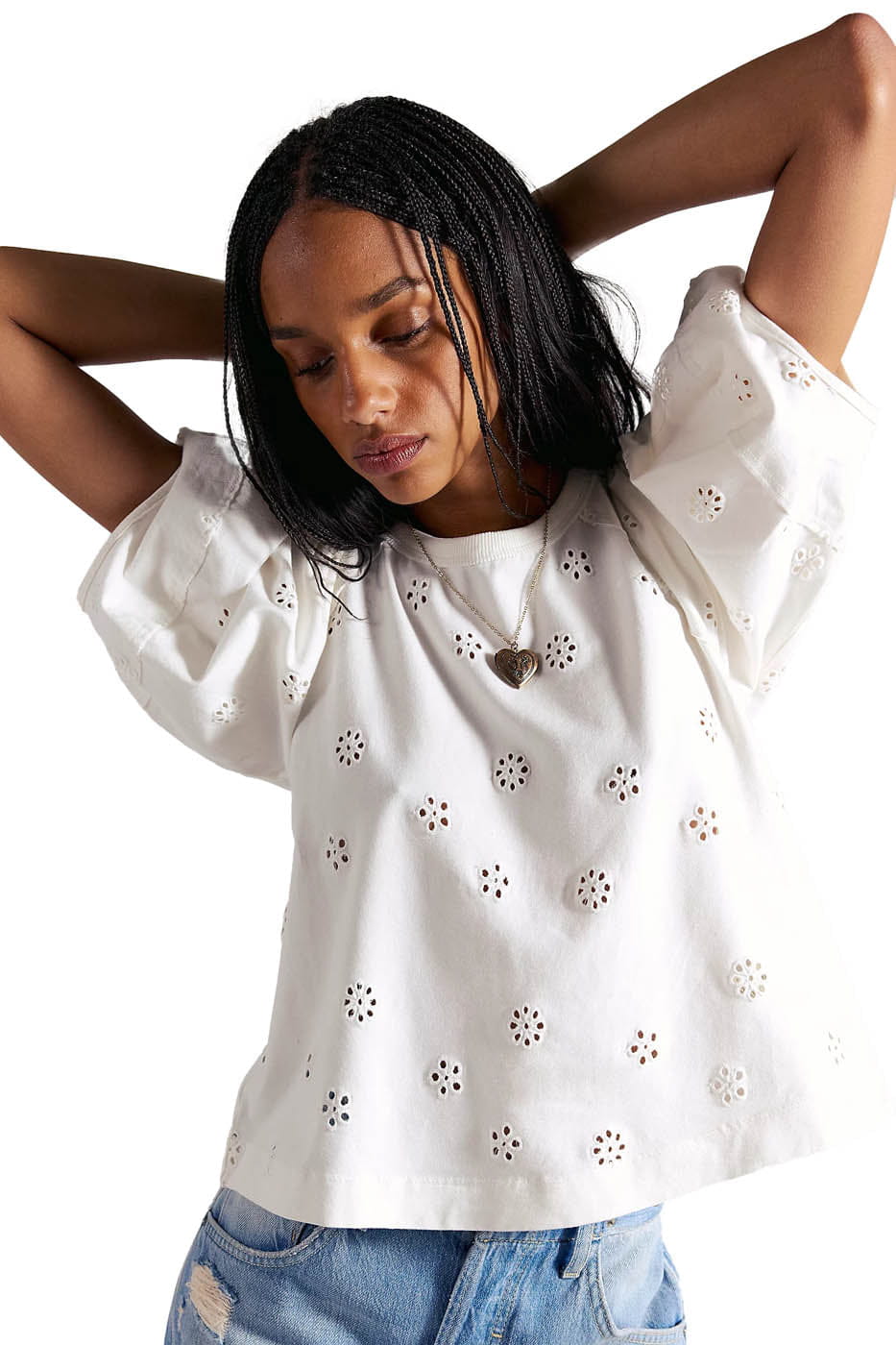 Free People CLOTHING - Women - Apparel - Top Free People *26S* Jessie Eyelet Tee