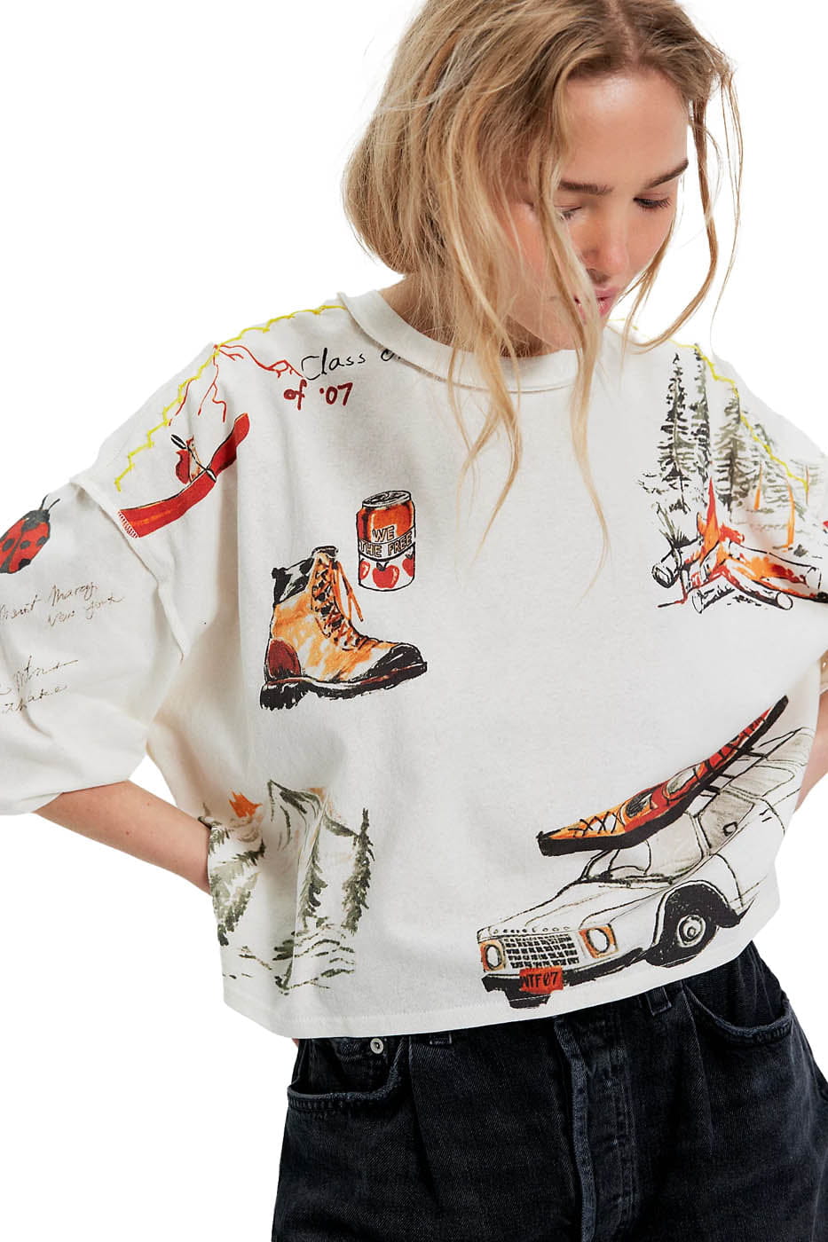 Free People CLOTHING - Women - Apparel - Top Free People *26S* Mountain View Graphic Tee