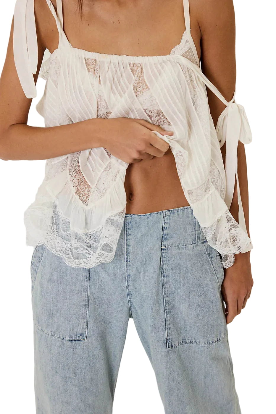 Free People Pants Women's Breezy Denim Pull On