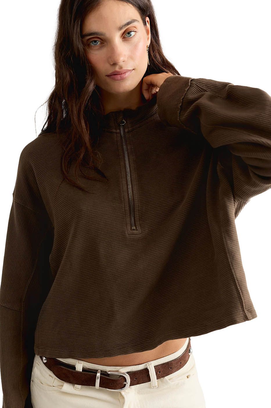 Free People Pullover Women's Celeste Quarter Zip
