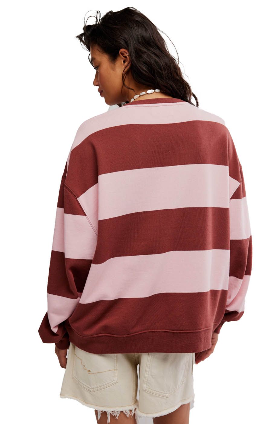 Free People Sweater Women's Classic Stripe Crew Wide
