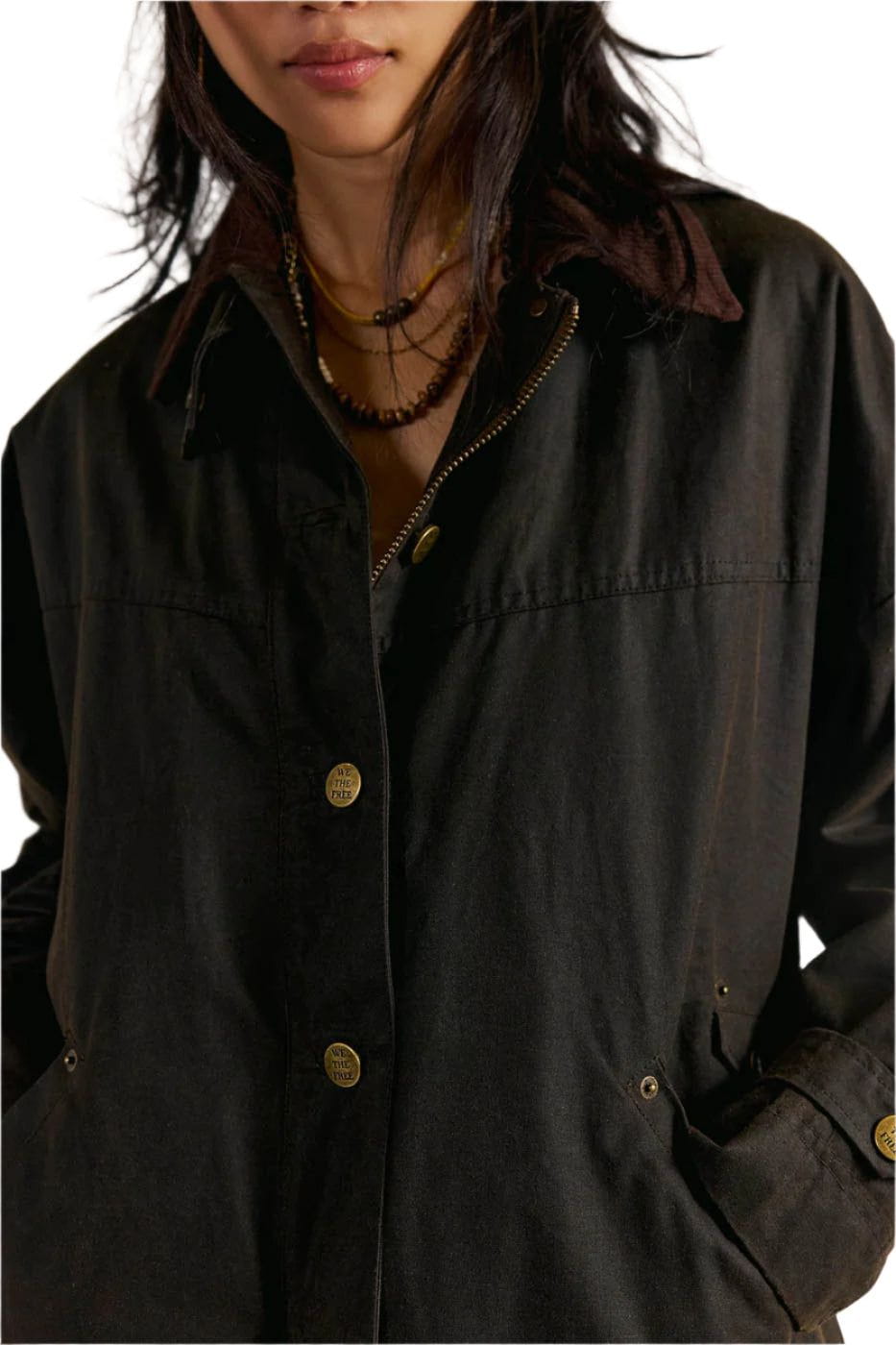 Free People Jacket Women's Cori Waxed Jacket