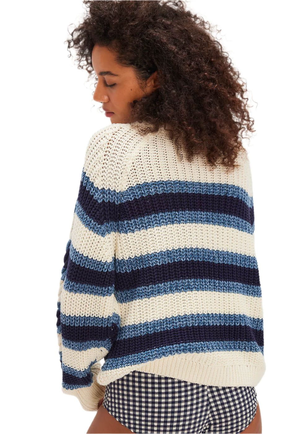 Free People Sweater Women's Frankie Cable Striped Pullover
