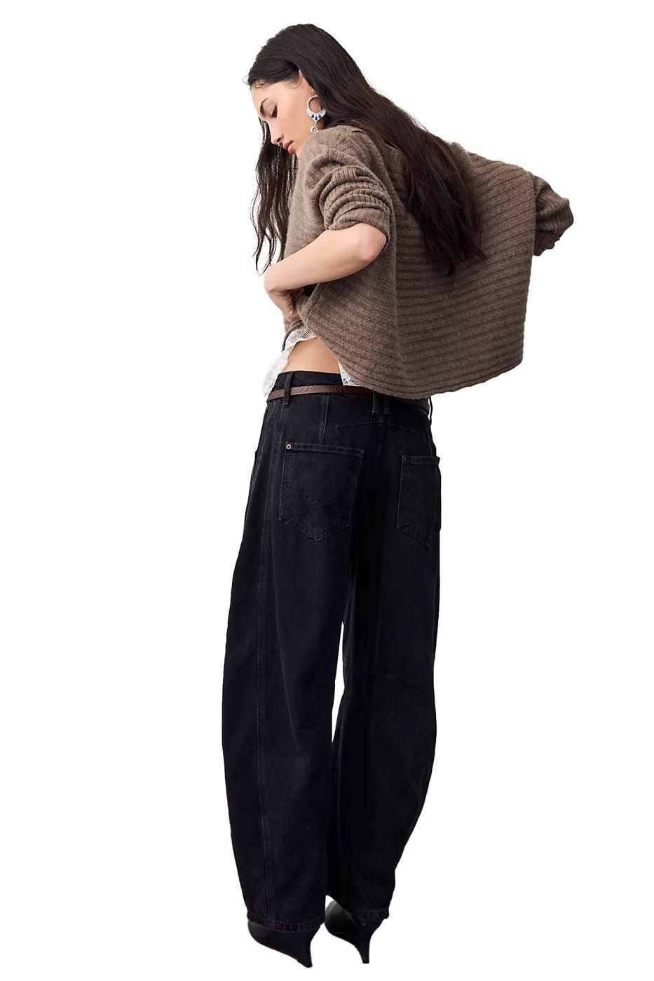 Free People Pants Women's Good Luck Mid Rise Barrel