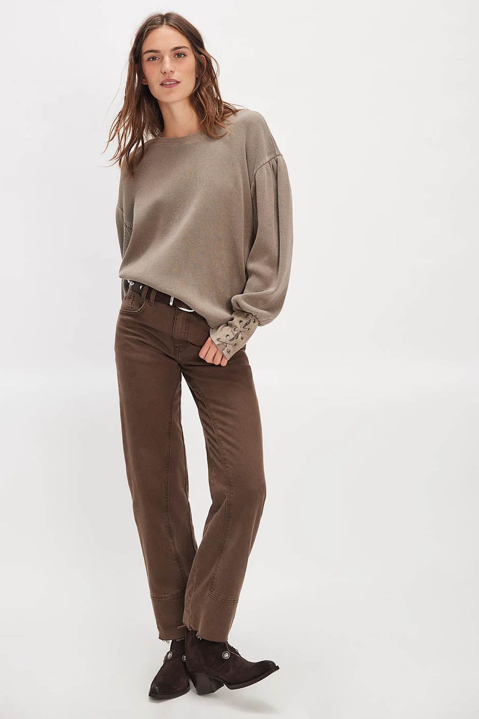 Free People Long Sleeve Top Women's Lapis Cuff