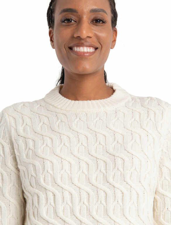 Icebreaker CLOTHING - Women - Apparel - Top Icebreaker *23W*  Women Merino Cable Knit Crewe Sweater
