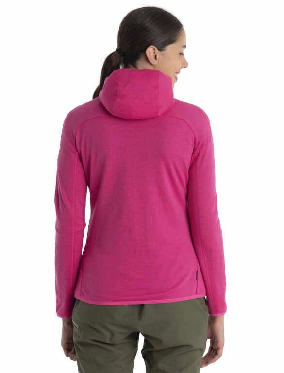 Icebreaker CLOTHING - Women - Apparel - Top Icebreaker *23W*  Women Merino Quantum Hybrid LS Zip Hoodie