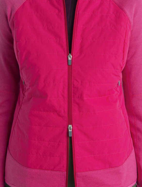Icebreaker CLOTHING - Women - Apparel - Top Icebreaker *23W*  Women Merino Quantum Hybrid LS Zip Hoodie