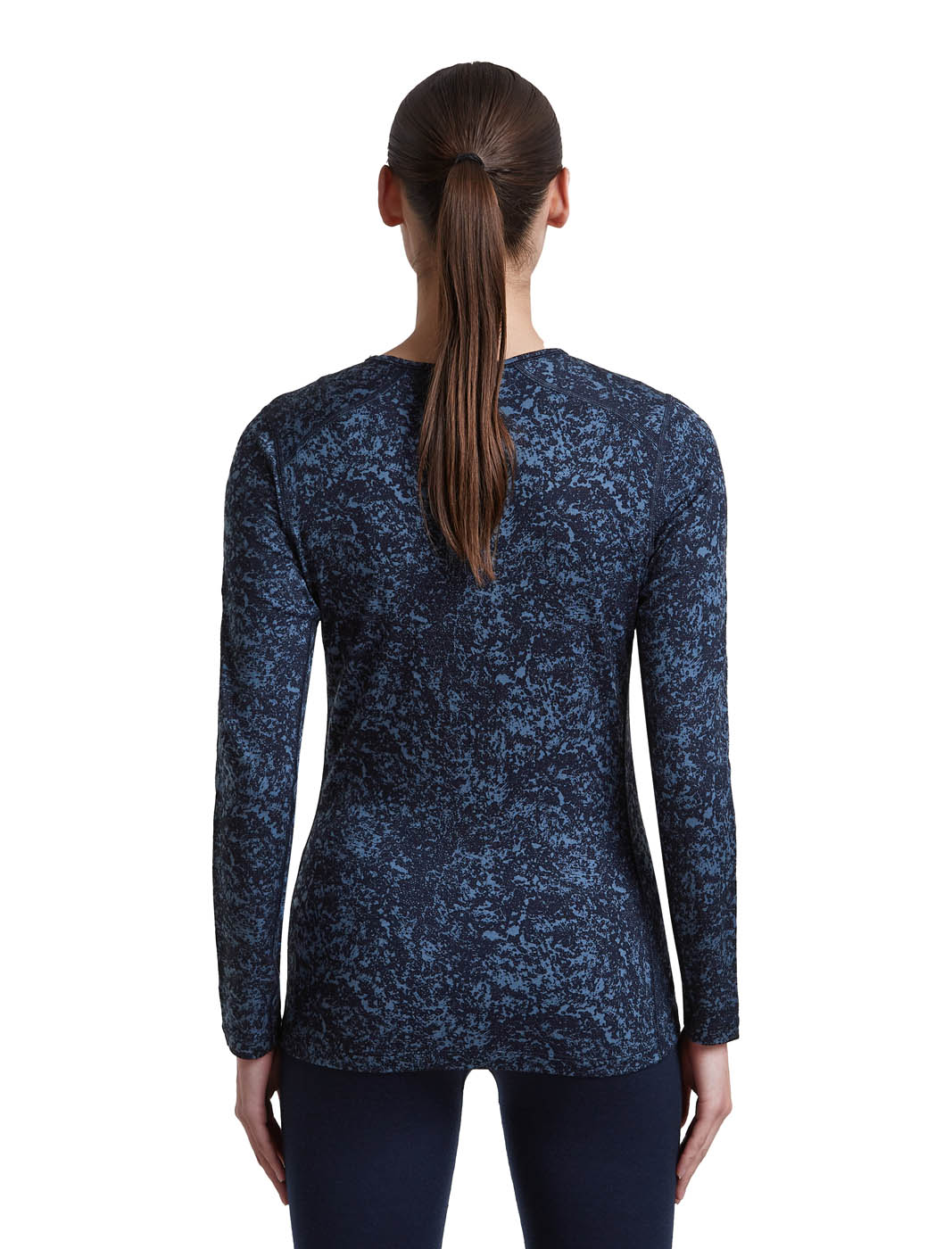 Icebreaker CLOTHING - Women - Baselayer - Top Icebreaker *26W*  Women Merino 200 Oasis LS Crewe Moss Bloom AOP