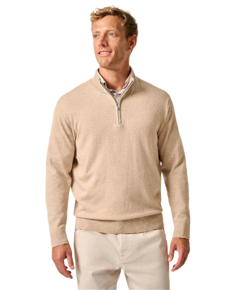Men's Desmond Plaited Cotton Blend 1/4 Zip Sweater johnnie-O