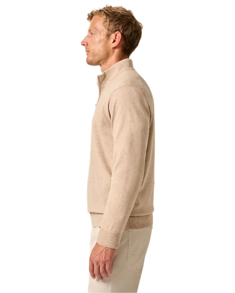 Men's Desmond Plaited Cotton Blend 1/4 Zip Sweater johnnie-O