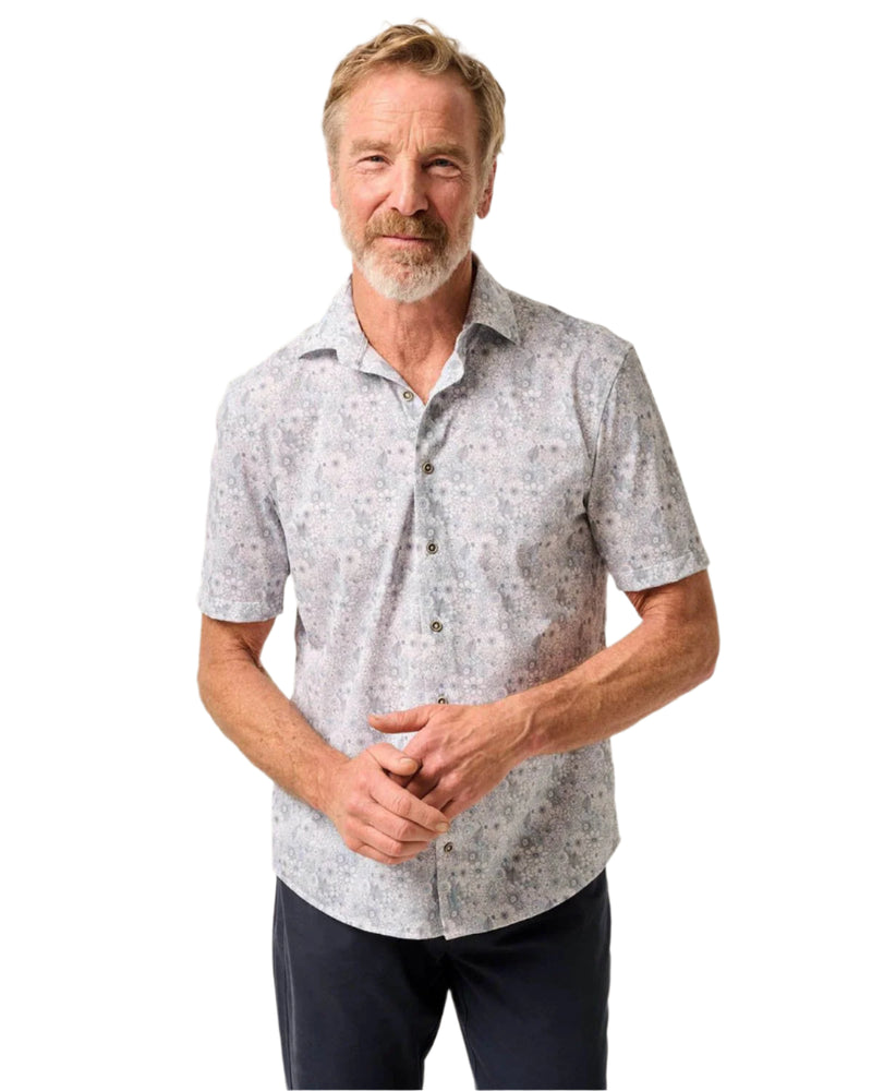 Men's Kayce Short Sleeve Hangin' Out Knit Button Up Shirt johnnie-O