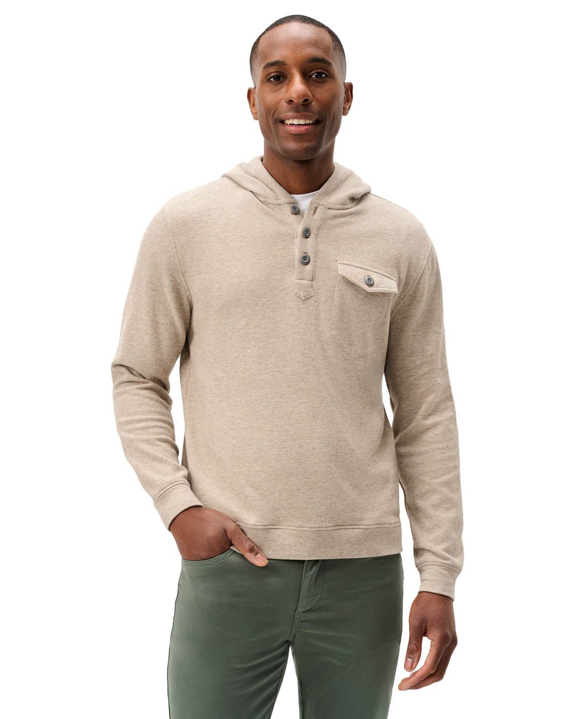 johnnie-O CLOTHING - Men - Apparel - Top johnnie-O *26W* Button Henley Hoodie