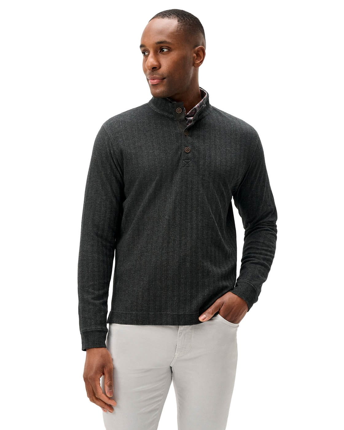 Men's Cotton Blend Henley johnnie-O