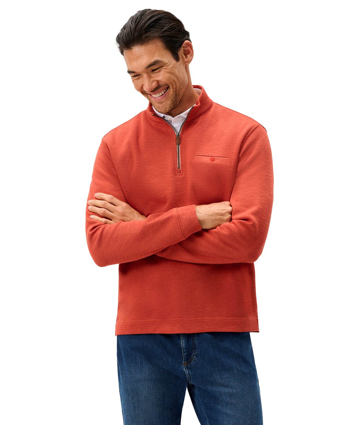 johnnie-O Pullover Men's Flame Stitch Zip