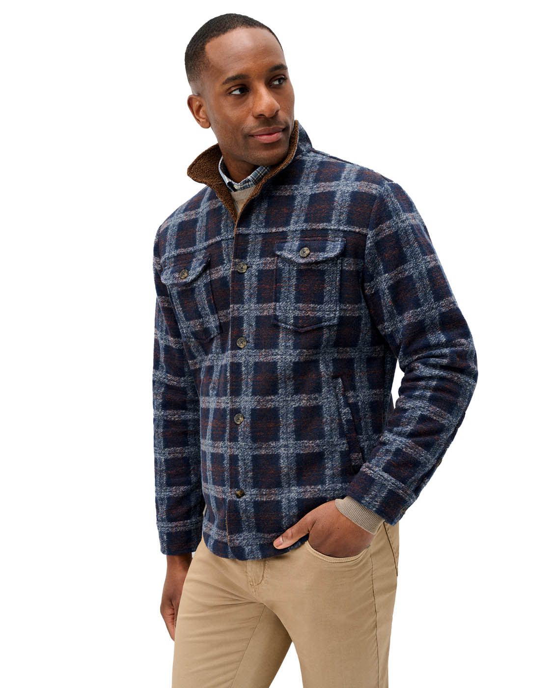 johnnie-O Jacket Men's Sherpa Lined Shacket