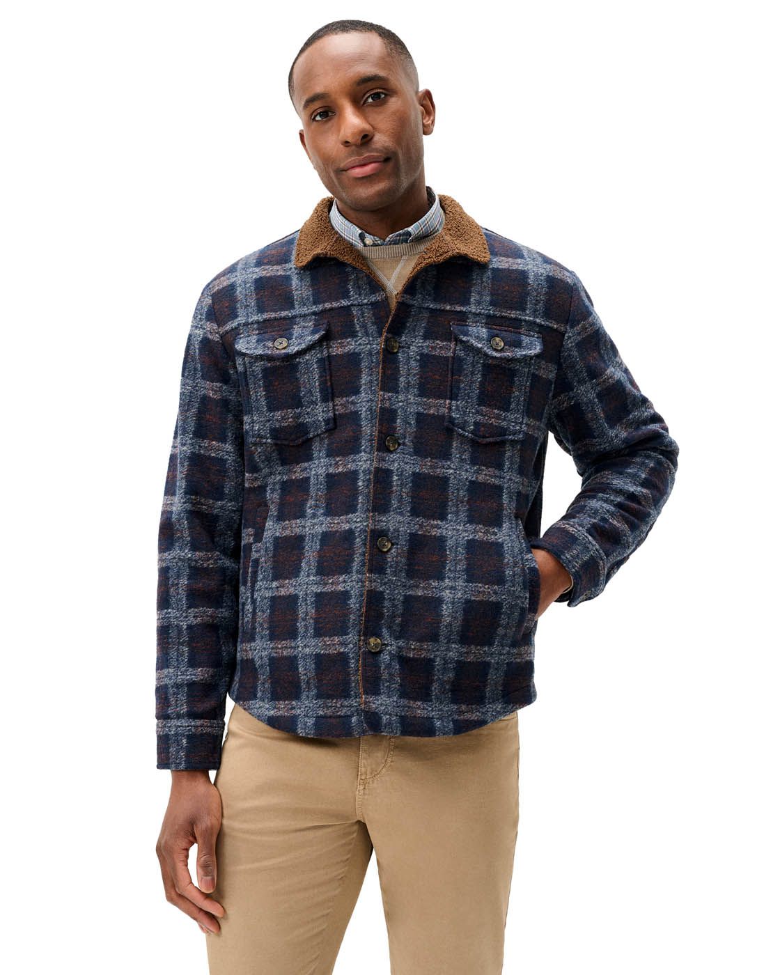 johnnie-O Jacket Men's Sherpa Lined Shacket