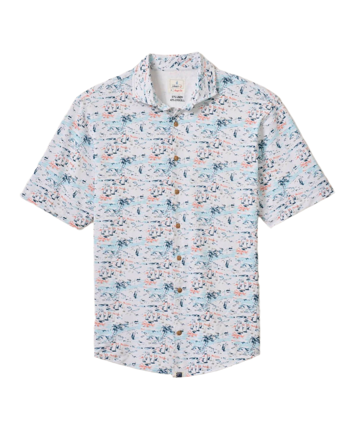 Men's Short Sleeve Hangin' Out Button Down Shirt - Making Waves johnnie-O