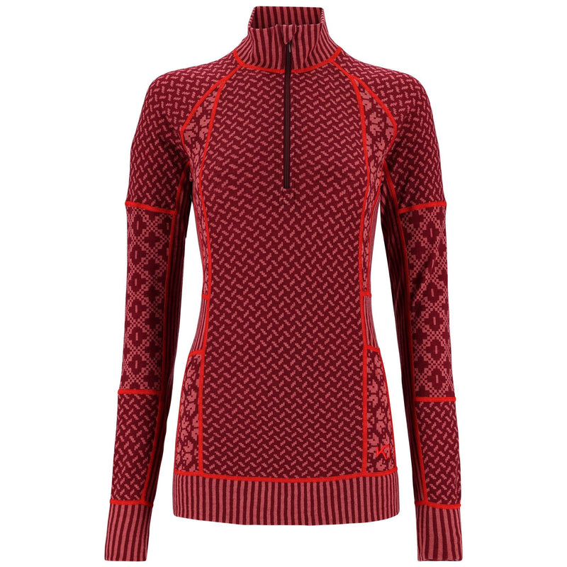 Kari Traa CLOTHING - Women - Baselayer - Top Kari Traa *23W*  Smekker Half Zip Baselayer - 100% Merino Wool