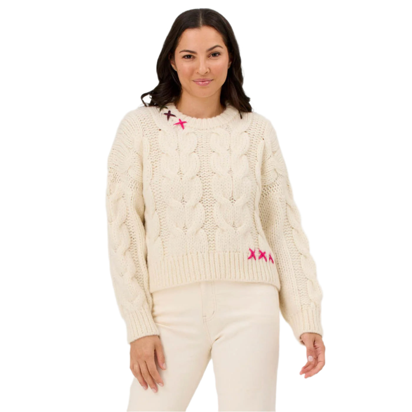 Women's Frea Cable Sweater Krimson Klover