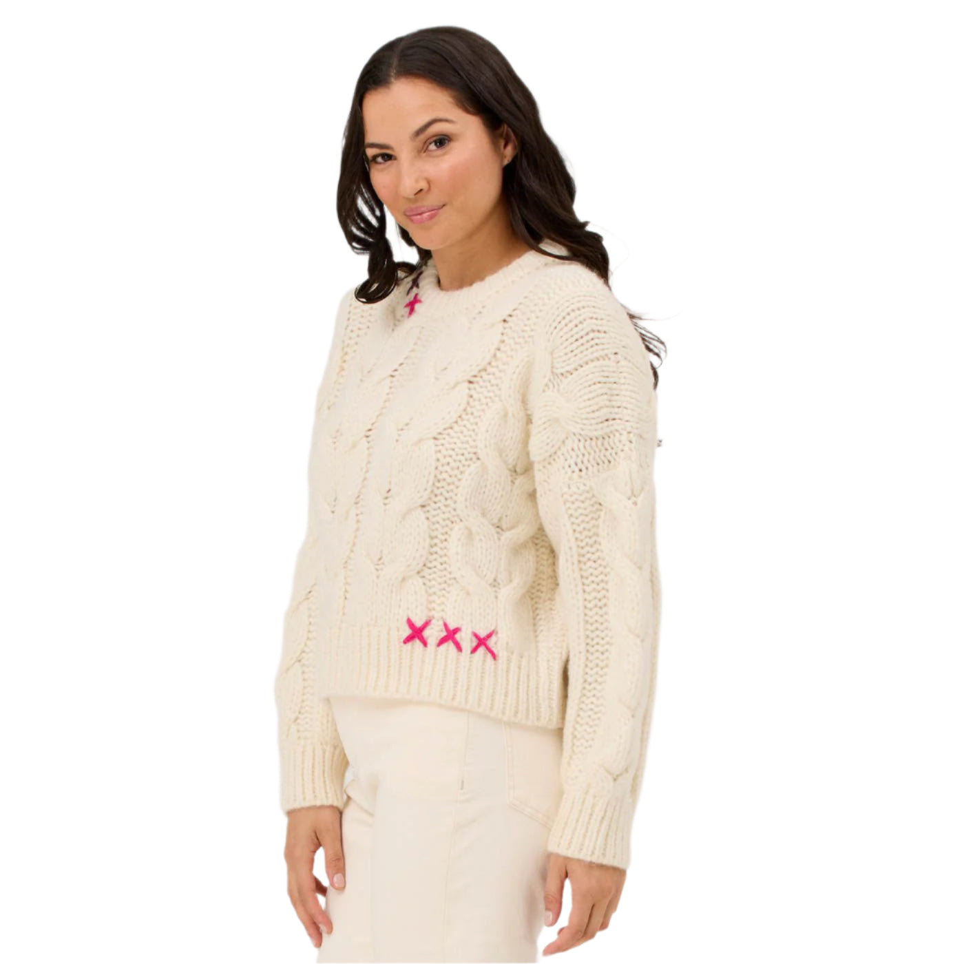 Women's Frea Cable Sweater Krimson Klover