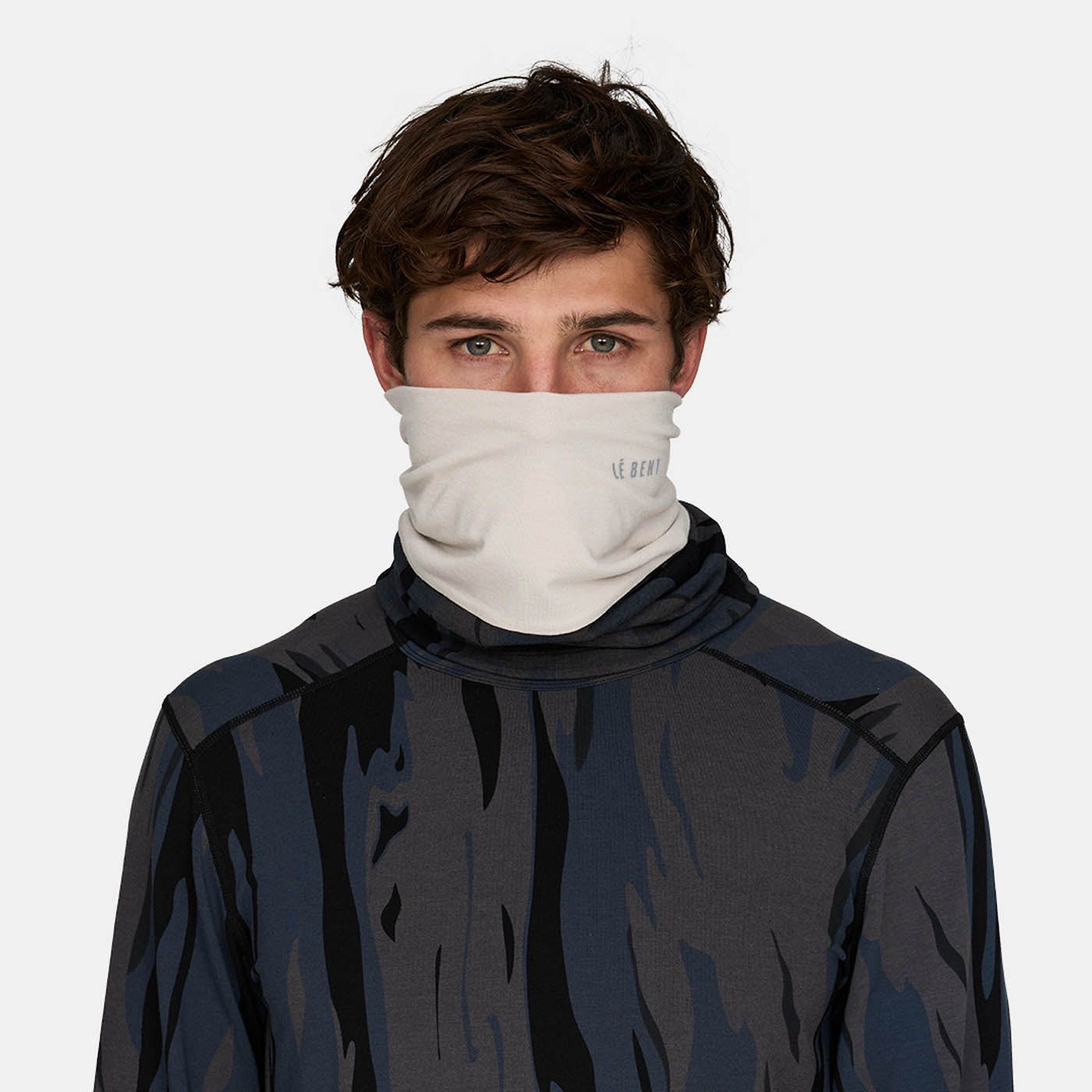 Le Bent *25W*  Double Up Heavyweight Antarctic Grid Fleece Neck Gaiter LE BENT