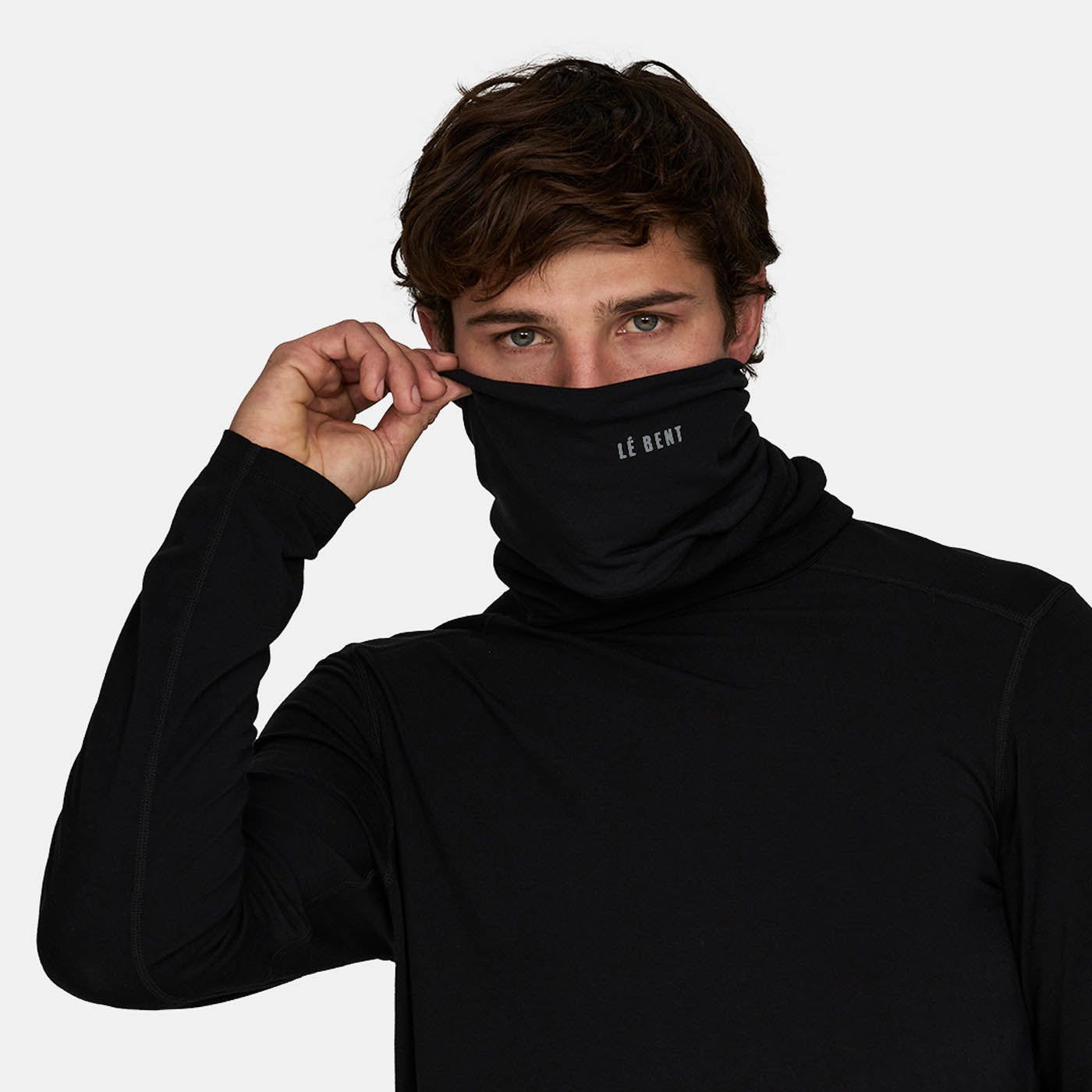 Le Bent *25W*  Double Up Heavyweight Antarctic Grid Fleece Neck Gaiter LE BENT