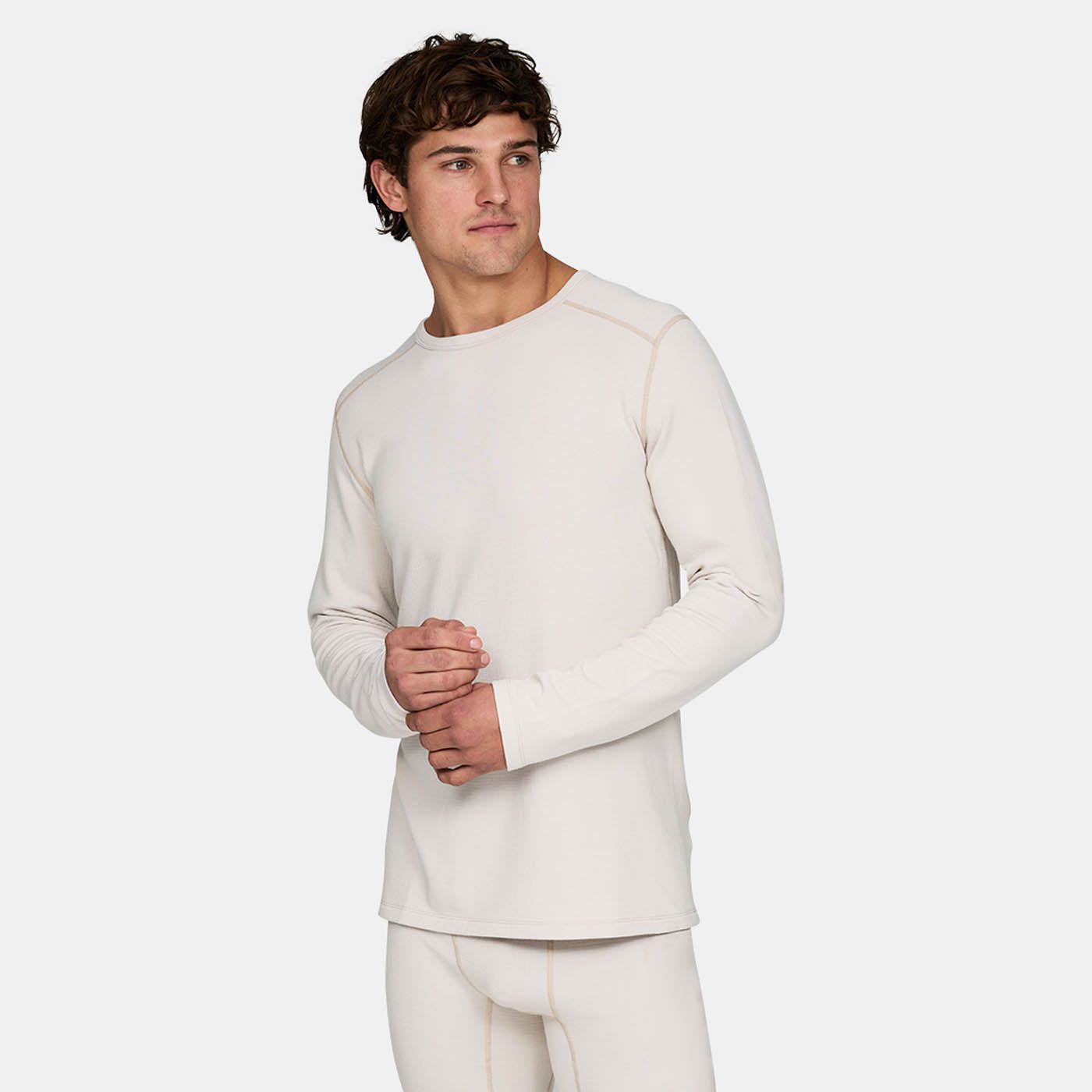 Le Bent *25W*  Mens Heavyweight Antarctic Grid Fleece Crew LE BENT