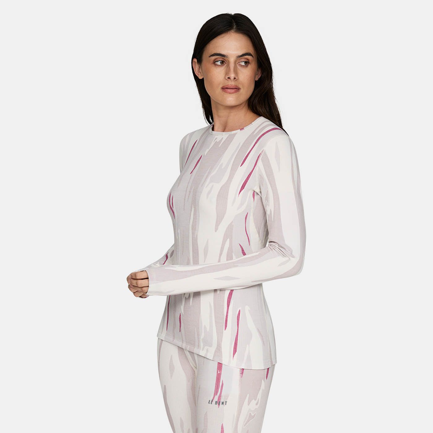 Womens Heavyweight Antarctic Grid Fleece Crew LE BENT