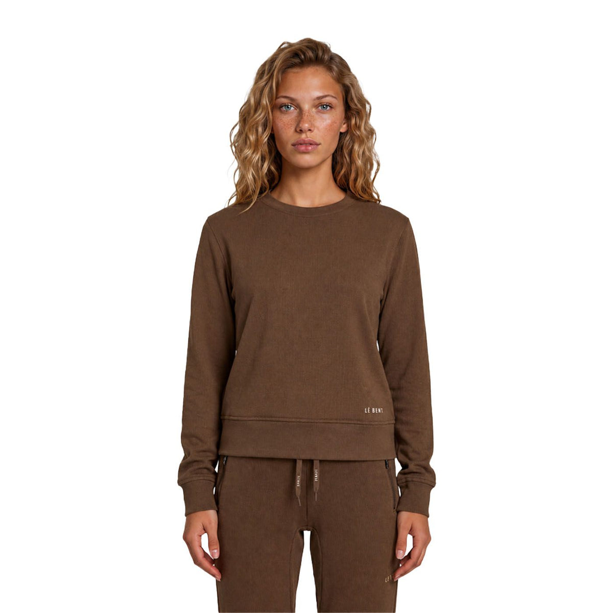 Women's Heavyweight Grid Fleece Sweater LE BENT