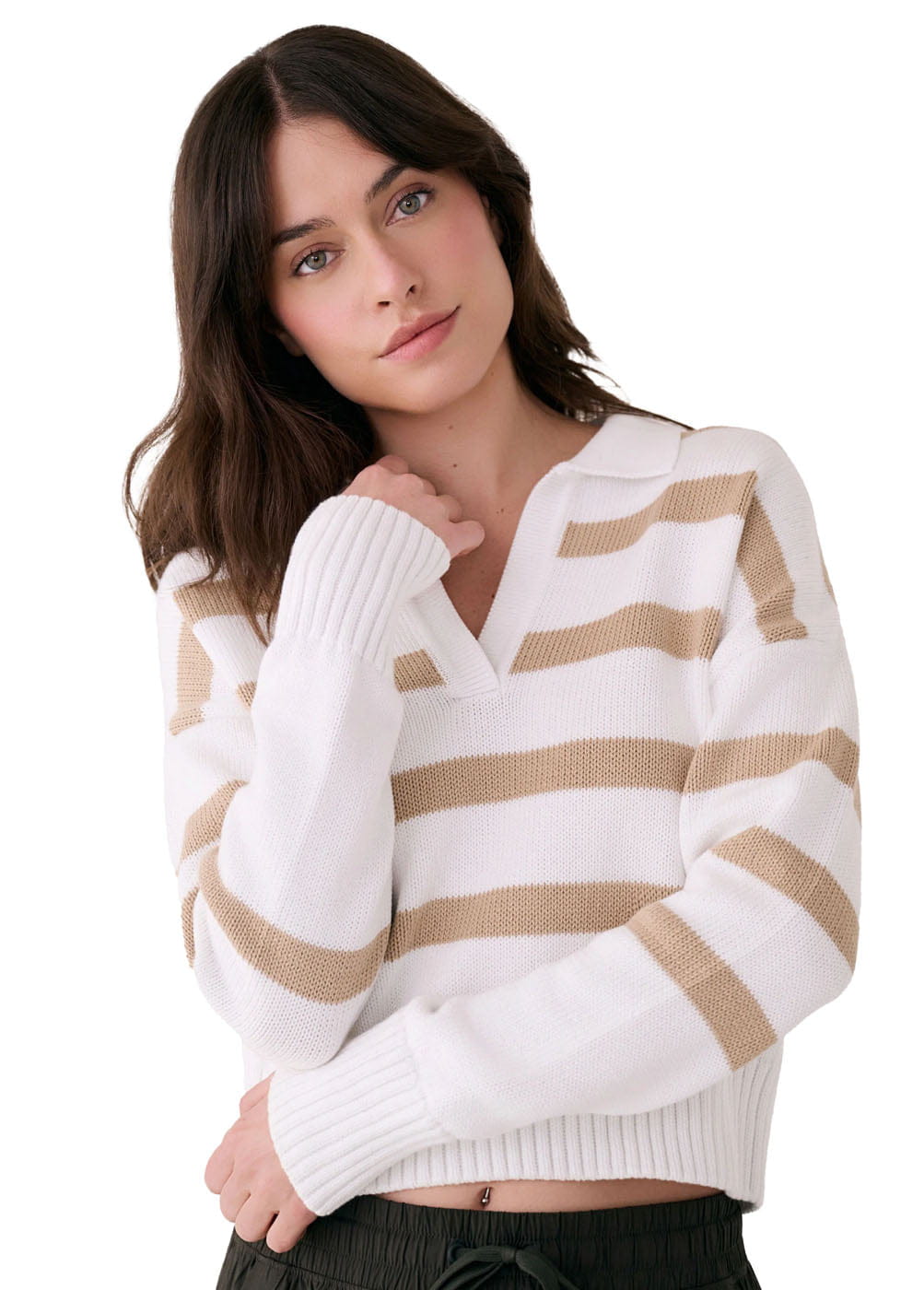 LOLE CLOTHING - Women - Apparel - Top Lole *26S*  Club Polo Sweater