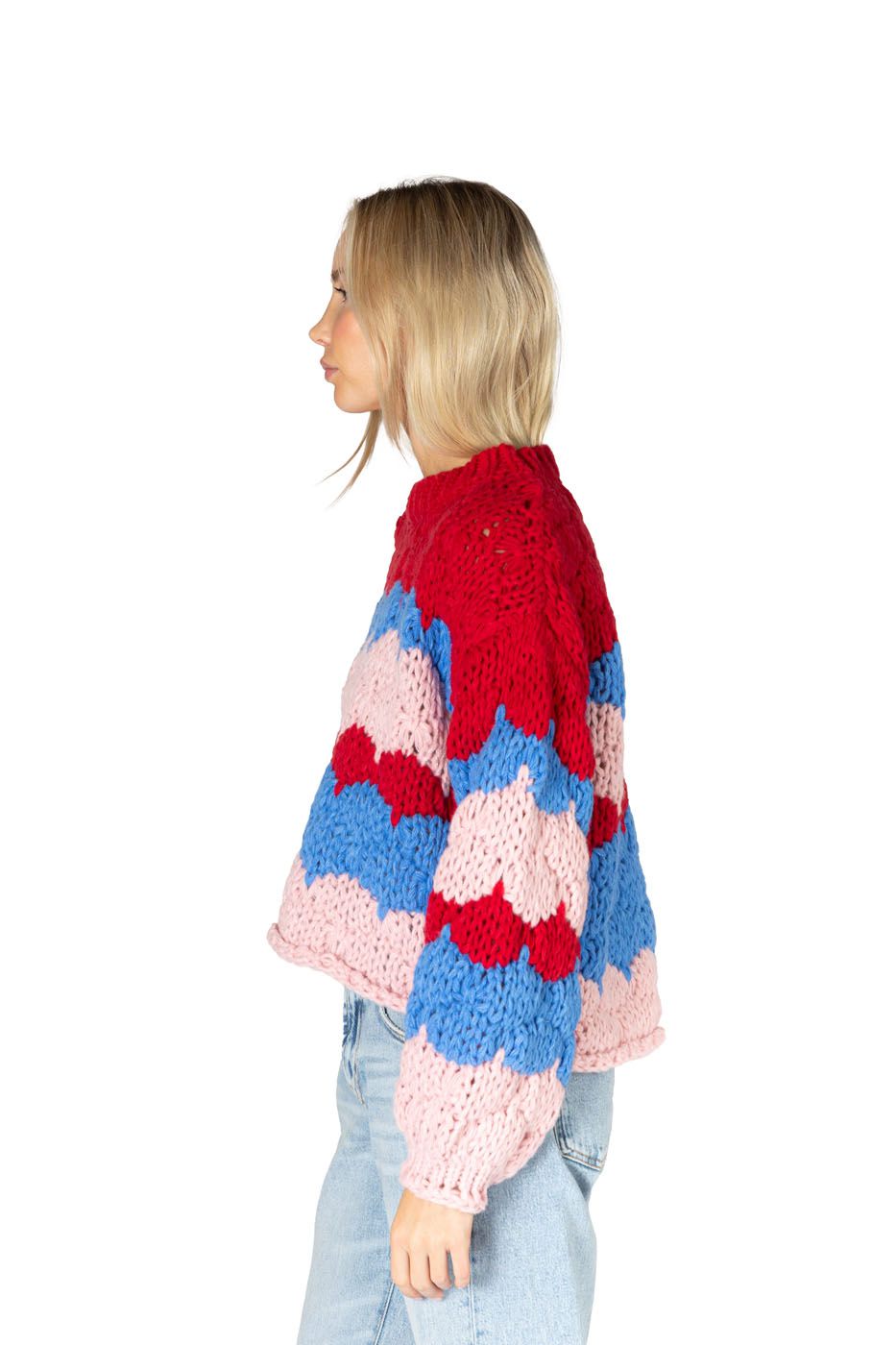 Women's Lynn Hand Knit Stripe Sweater Lyla + Luxe