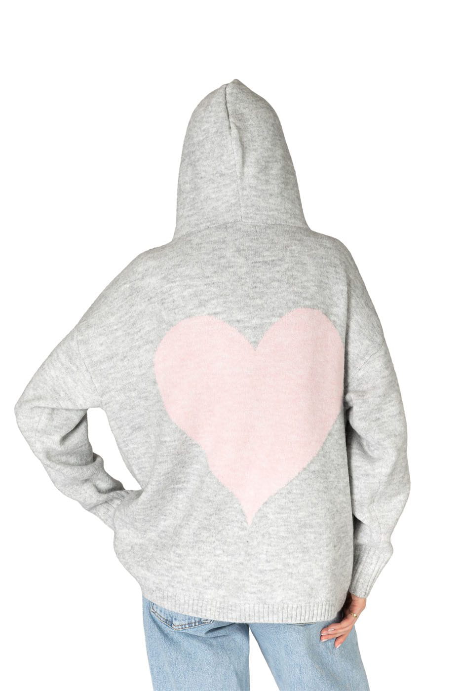 Lyla + Luxe Sweater Women's Penny Heart Hoodie