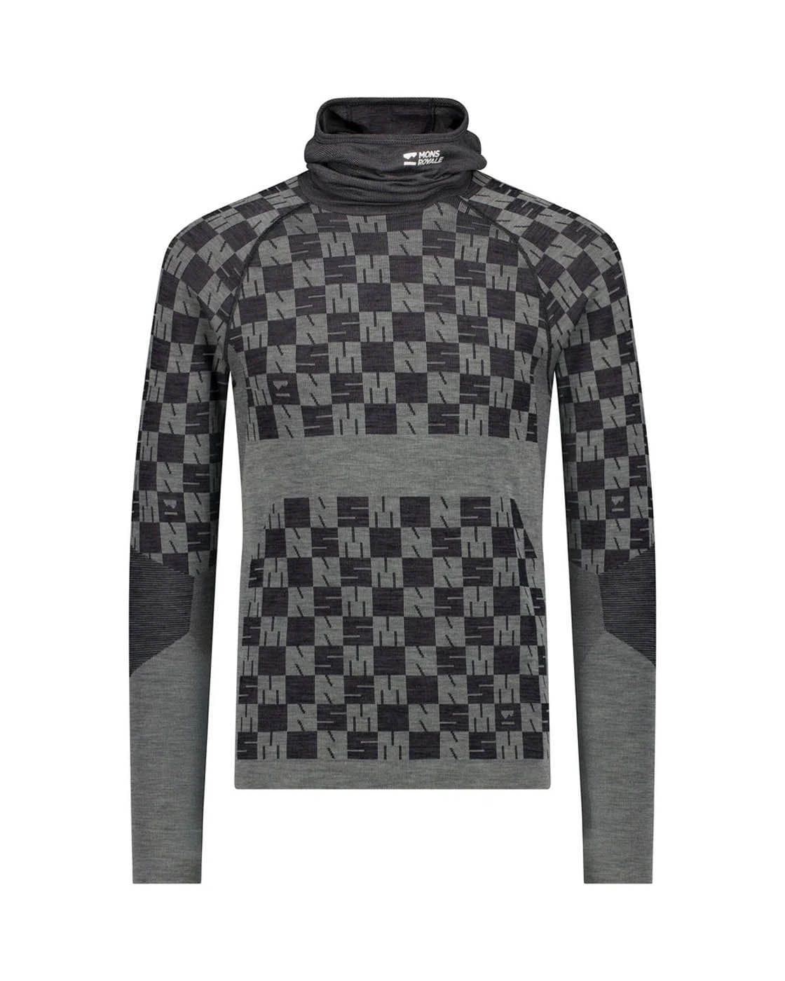 Mons Royale CLOTHING - Men - Baselayer - Top Mons Royale *25W* M's Ascender Merino Seamless Hooded LS