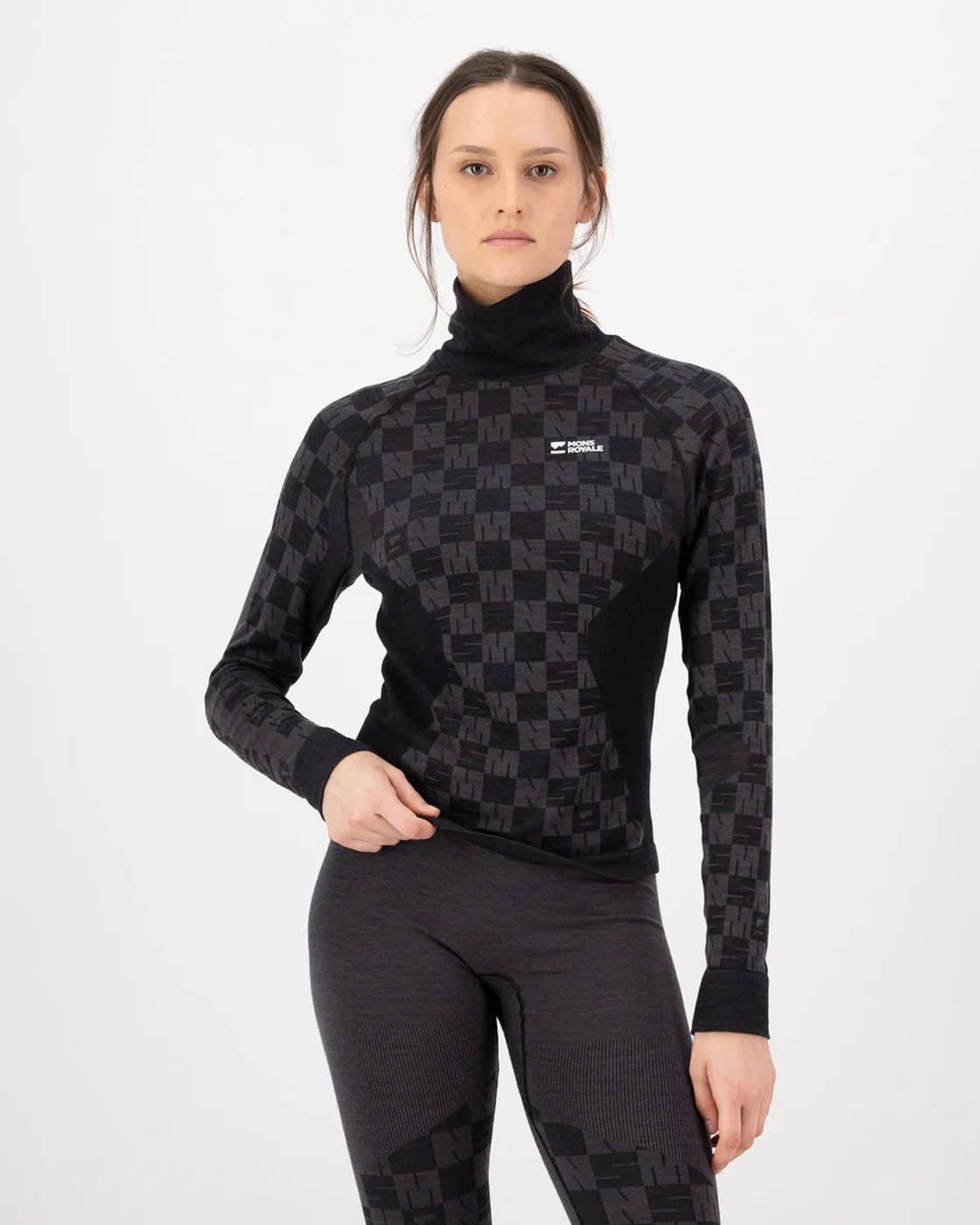 Mons Royale CLOTHING - Women - Baselayer - Top Mons Royale *25W* W's Ascender Merino Seamless Mock Neck LS