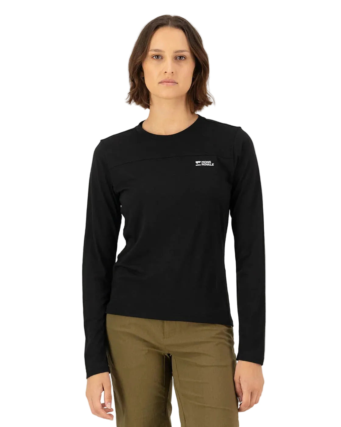 Mons Royale CLOTHING - Bike - Jersey Mons Royale *26S* Womens Diversion Merino Bike Jersey Long Sleeve