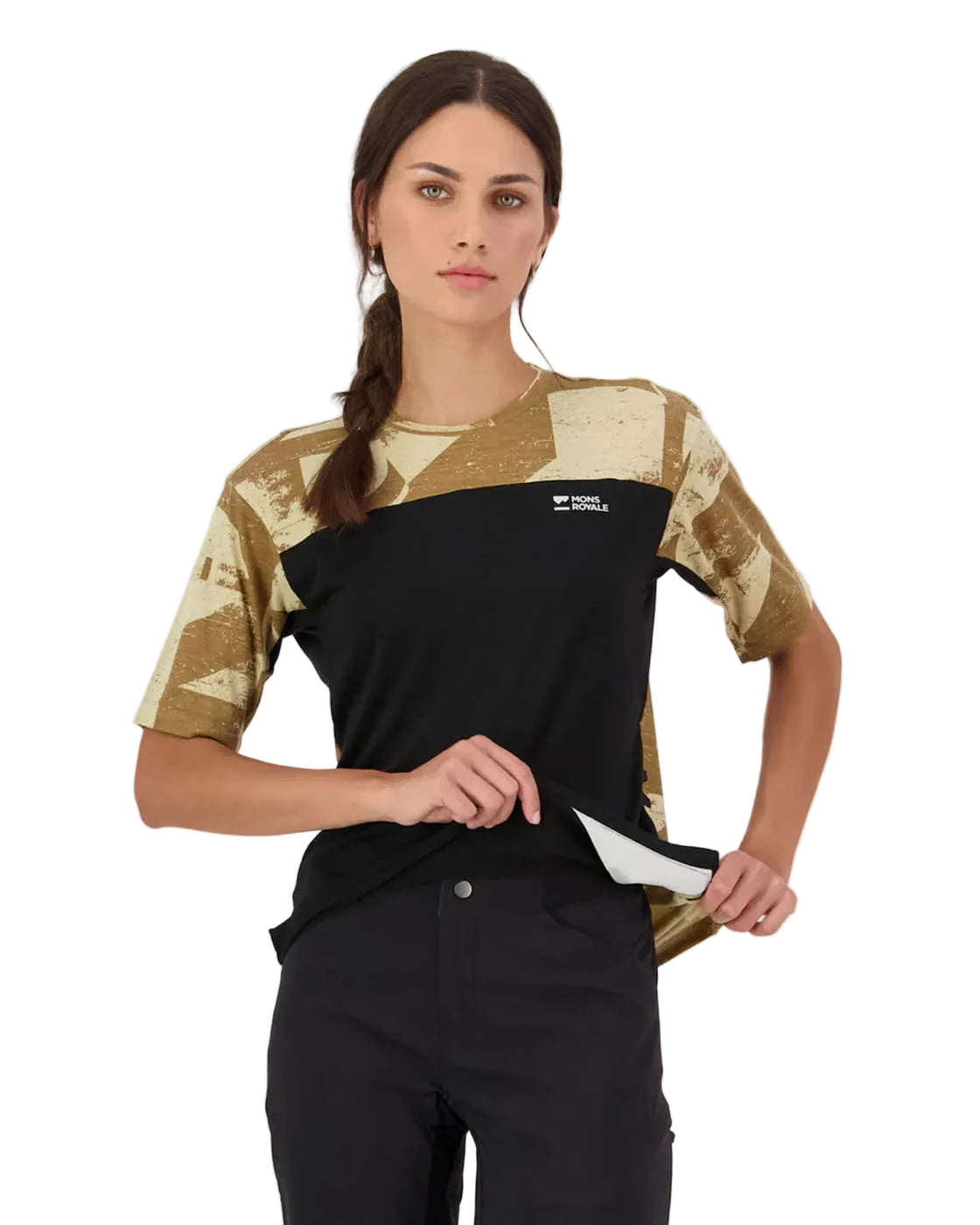 Mons Royale CLOTHING - Bike - Jersey Mons Royale *26S* Womens Diversion Merino Bike Jersey Short Sleeve